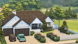 Suburban House (realistic floorplan) 🖤🤍🏡  | The Sims 4 - Speed Build