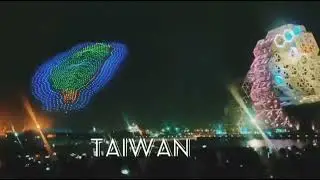In Taiwan the usual new year fireworks were spectacularly replaced by this animated drone show.