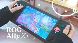 🖤 proper portable pc gaming on the ASUS ROG Ally X | feat. genshin, zzz, elden ring + more ✿
