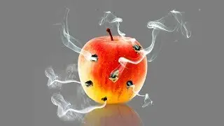 Apple and Smoke in Photoshop - Object Photo Manipulation