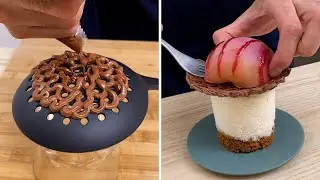 Delicious Peach Chocolate Ice Cream Cake Recipe! (Super EASY)