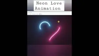 Neon Love Animation : Css and Js 