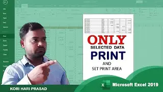 SELECTED DATA PRINT IN MS-EXCEL Sheet || Microsoft Excel 2019||Print Setting Excel || BY HARI SIR