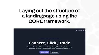 Laying out the structure of a landingpage using the Alpha design library from Bricksmaven