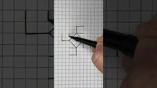 3D cube art drawing 