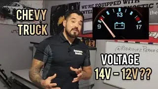 CHEVY TRUCK CHARGING VOLTAGE DROPS FROM 14V - 12V !!