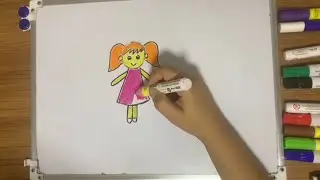 Balaca qız şəkli çəkmək - qiz sekli cekmek - kiz resmi cizmek - qiz resmi cekmek