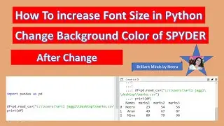 How to change Font Size and Background color in PYTHON-Change Appearance of Spyder