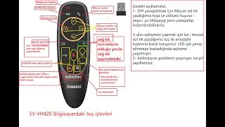 Everest EV-HM20 Seslı Komut Aır Mouse ve Kumanda Kurulumu