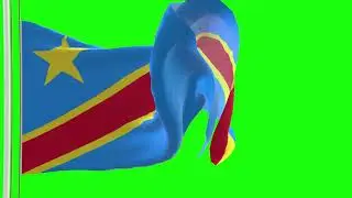 Congo green screen flag video