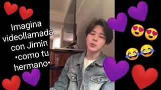 Imagina videollamada con Jimin •como tu hermano•