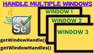 Handling Multiple Windows in Selenium || How to Handle Multiple Windows in Selenium || Window Handle