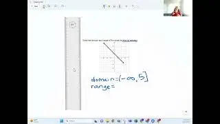 Find domain and range of function in interval notation