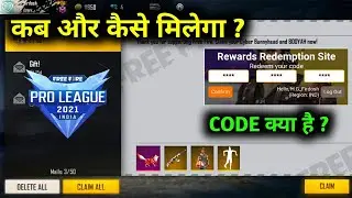 REDEEM CODE 😱|FREE FIRE PRO LEAGUE -FREE FIRE ESPORTS INDIA