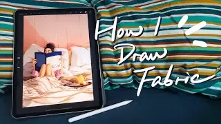 ART LOG | How I Draw Fabric | Being Cozy | Homemade Burger With Blue Cheese