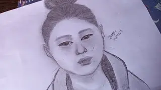 Tentativa de desenho realista inspirado em imagem do Pinterest 
