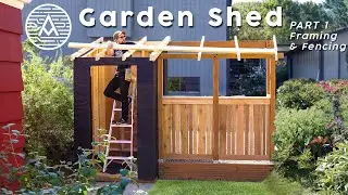 Framing a DIY Shed with Trash Can Cover