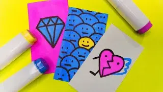 3 ИДЕИ ДЛЯ СРИСОВКИ | СТИКЕРЫ | Мини Картинки | KAMI LIFE - рисовать легко!