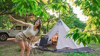 Camping in the Healing Forest🏕️ㅣCamp ASMRㅣNortent Lavvo6