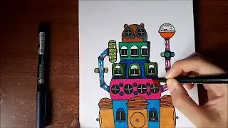 5-storey Rodentia House - Speed Pen Drawing