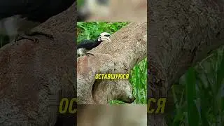 Птица которая сама себя замуровывает 😱