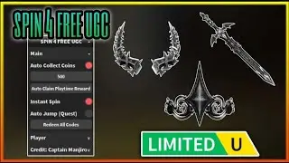 [ FREE UGC ] SPIN 4 FREE UGC (Instant Spin, Auto Fast Collect Coins, Redeem All Codes & More