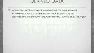 11.5 Derived Data External Outputs (Chapter 6)