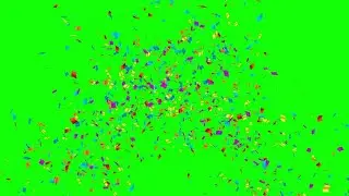 4K Green Screen Confetti Animation | Confetti Chroma key free copyright