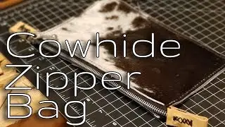 Cowhide Zipper Pouch