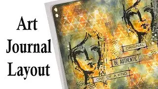 Art journaling  Beginners / Distress oxide Ink / Dina Wakley Collage tissue / Easy  journal tutorial