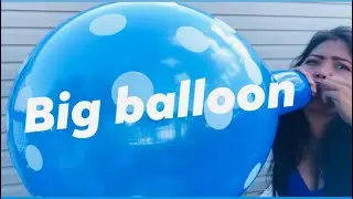 Blow to pop giant Balloon extreme loud pop /blowing balloon part4 
