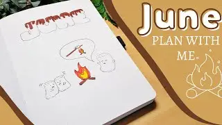 June 2023 Bullet Journal Plan With Me - Marshmallows and S'mores