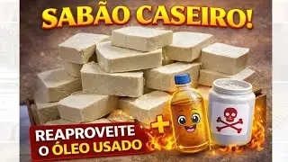 Sabão Como fazer Com Óleo de Cozinha Usado e Soda Líquida, Super Fácil - Semeiarte