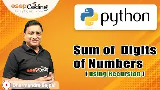 Sum of digits of Number using Recursion in Python | Python for Beginners | 