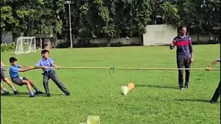 Tag of war in school  
