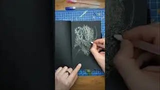 Dessin d'Alien 4 au stylo bille gel 