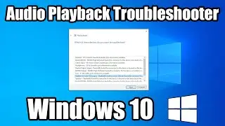 How to access Audio Playback Troubleshooter in Windows 10