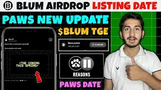 Blum Airdrop Listing Date | Blum Airdrop TGE | Paws Airdrop new update today | Blum Airdrop update