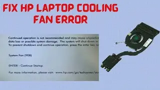 How to fix system fan error in HP laptop