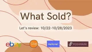 What Sold On Ebay Etsy Mercari and Poshmark 10/22-10/28/23