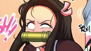 nezuko with indécent clothes [comics dub]-demidraws