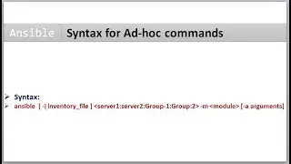 Automation with Ansible Playbooks | Introduction to Ansible Ad-hoc Commands
