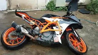 KTM RC 390 Stunt Build | crash cage, Subcage, Sprocket, Wheelie bar
