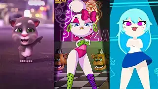 Talking Tom Vs Cute Chica Vs Sky Dance Battle #sky #chica #roxy #talkingtom