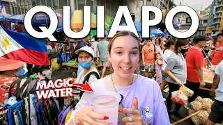 Exploring CRAZY market in Manila, Philippines (first time trying Filipino food)