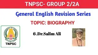 TNPSC GROUP 2/2A/GENERAL  ENGLISH  REVISION SERIES/DR.SALIM ALI