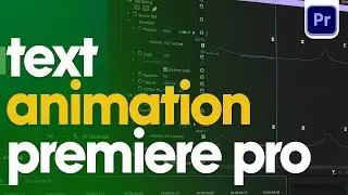 Dynamic Text Animations in Adobe Premiere Pro