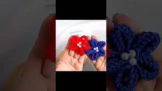 Простой цветок спицами