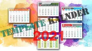 Template Kalender Lengkap 2021 Model 1234567 Coreldraw