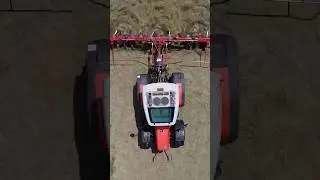 FPM 6 Star Tedder in Action from the Air #dronefootage #tedder #dronevideo #sametractor #haymaking